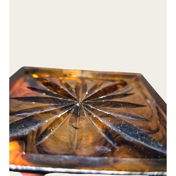 Vintage Amber Lucite Duracite Coasters Set Of 8 With Box Mcm - Picture 9 of 10